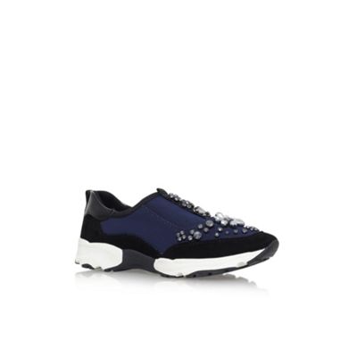 Blue 'Lamb' flat lace up sneakers